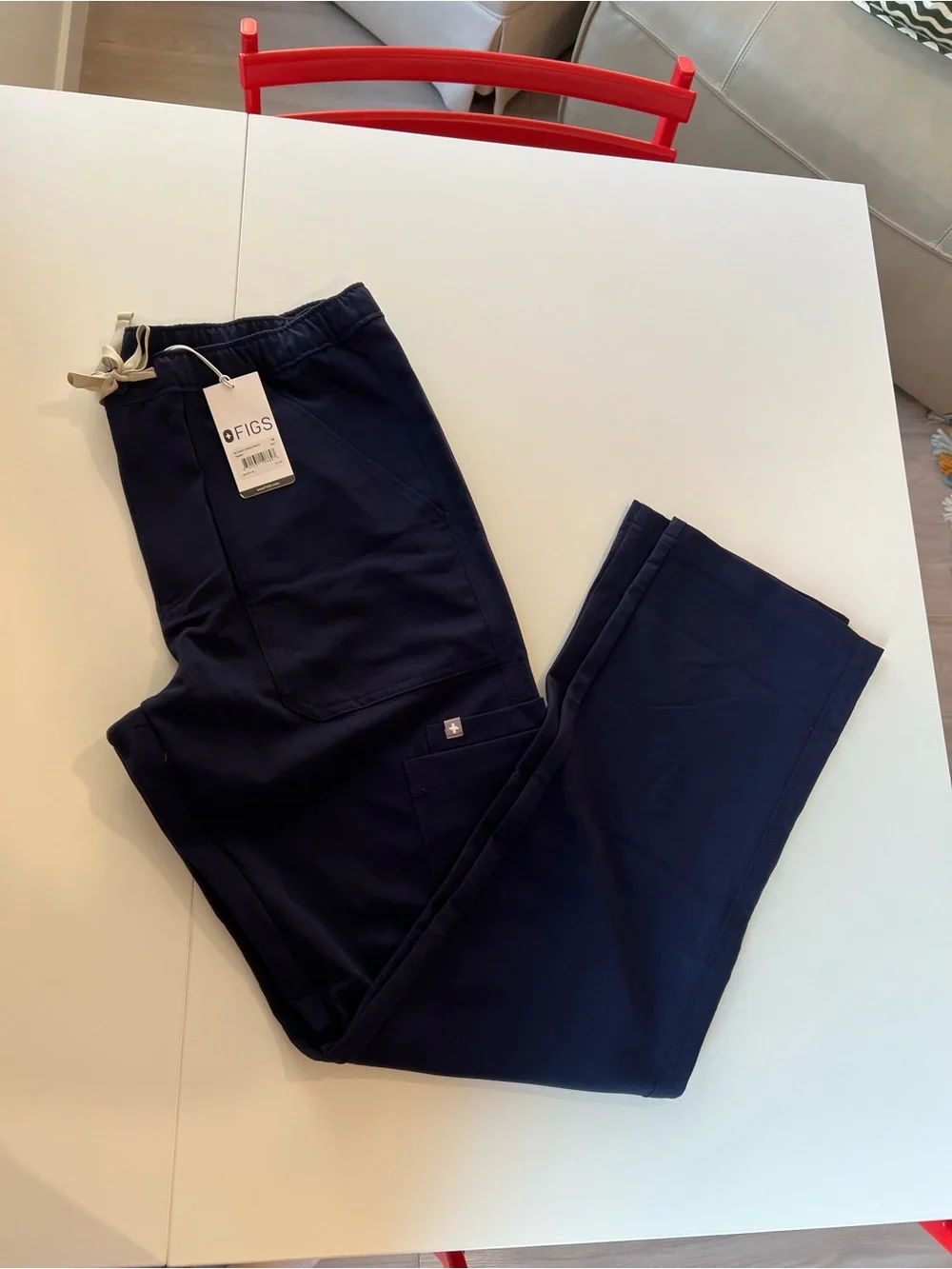 Cairo Straight-Leg Scrub Pant- Navy